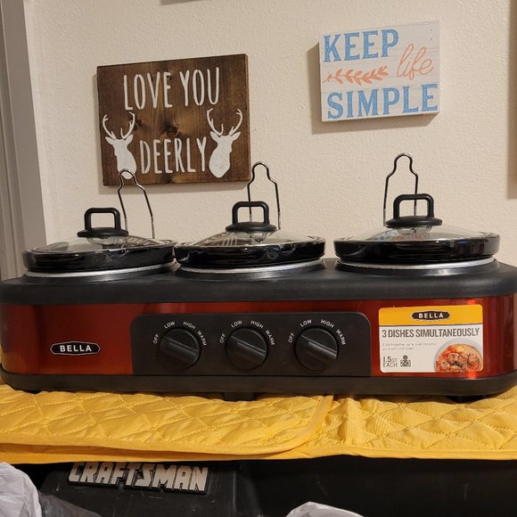 Bella Kitchen Bella Triple Slow Cooker Buffet And Serve Poshmark